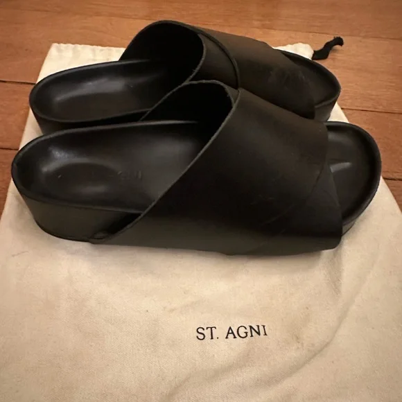 St Agni - crossover strap platform sandal - Picture 6 of 10